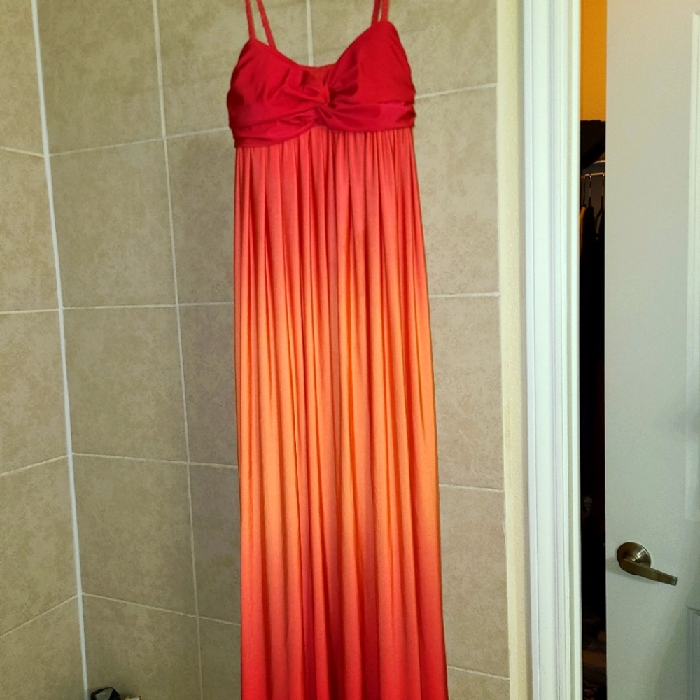 Sunset ombre maxi dress